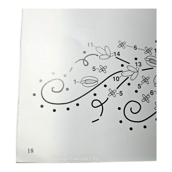 Vtg Bucilla Ribbon Embroidery STEP-BY-STEP Guide Booklet Retro Fashion Craft - Picture 5 of 7